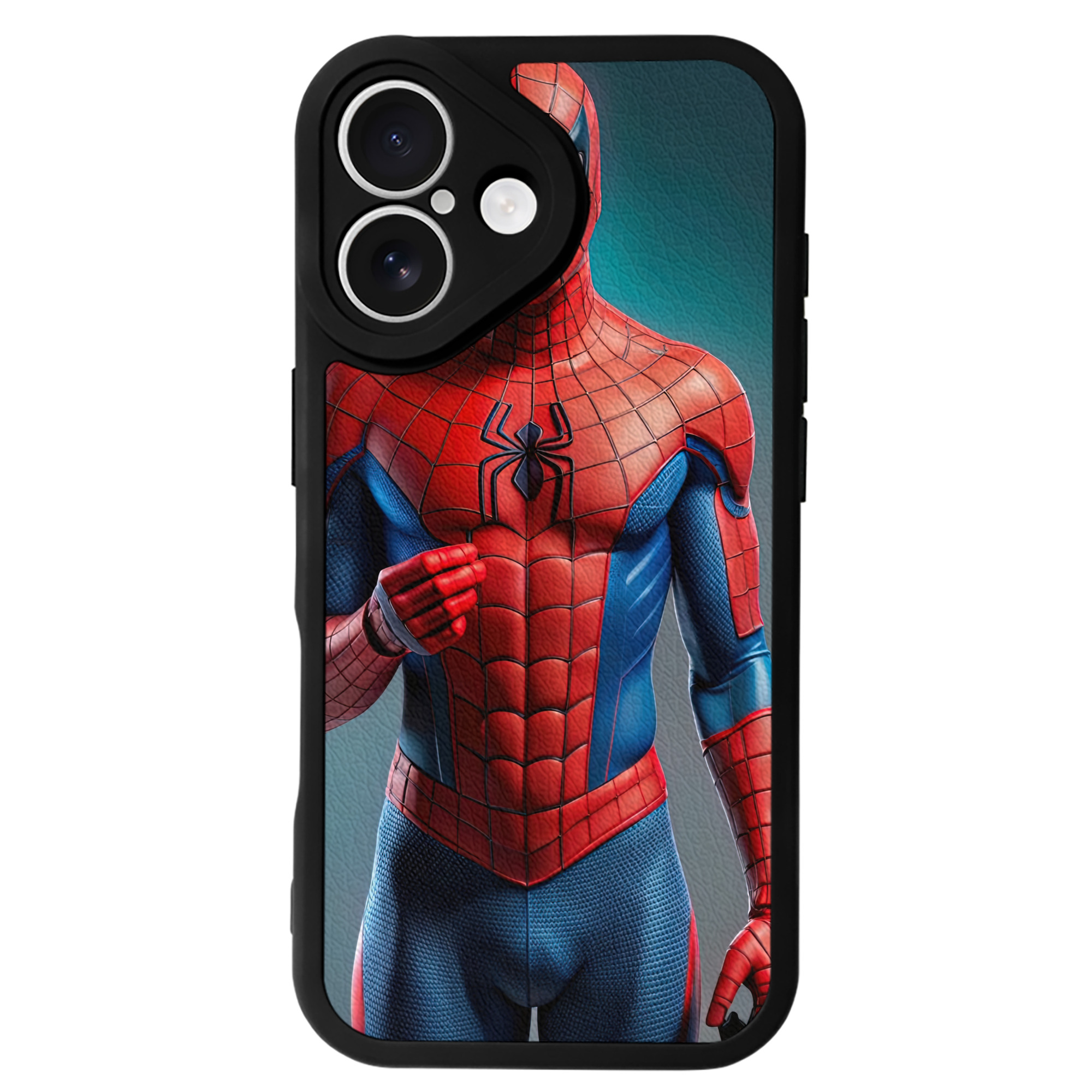 Spider Man スパイダーマン 【iPhone 16シリーズ対応】シリコンスマホケース（レザー調） 材質：シリコン